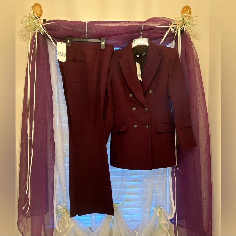 Zara Deep Purple Blazer and Trousers Set - Picture 11 of 11